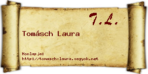 Tomásch Laura névjegykártya